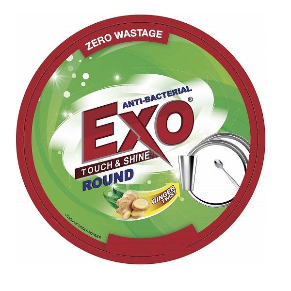 Exo Round Antibacterial Dishwash Bar Tub - Ginger Twist, 500g